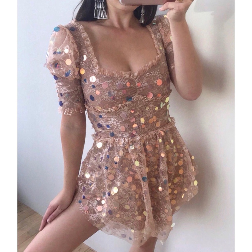 For Love & Lemons “Ace Mini Dress”